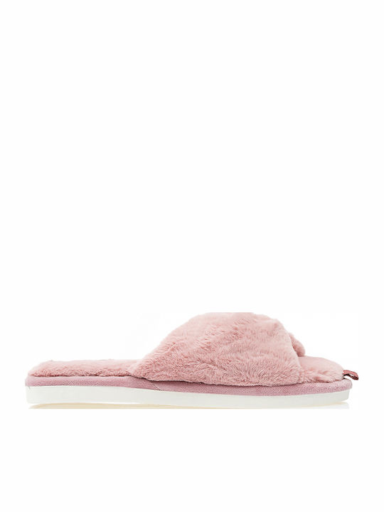 Tsoukalas Winter Damen Hausschuhe mit Fell Rosa