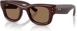 Ray Ban Wayfarer Γυαλιά Ηλίου Μπορντό με Κοκκάλινο Σκελετό