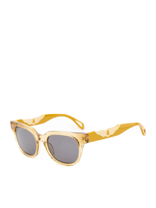 Zadig & Voltaire Women's Sunglasses with Brown Plastic Frame and Brown Lens
