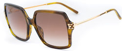 Escada Sunglasses Brown with Metal Frame & Brown Lens