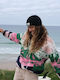 Women's Cardigan with Zipper Cloudy Landscape