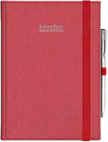Teacher's Calendar 2023/24 A5 Weekly Kraft Red