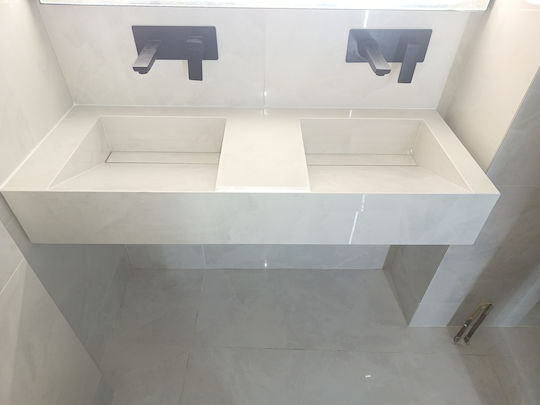 Mitsikas Επικαθήμενος Νιπτήρας Πορσελάνης 120x50cm