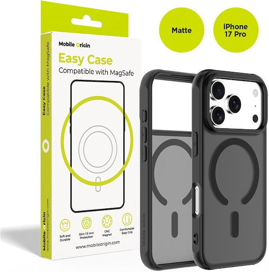 Mobile Origin Back Cover Σιλικόνης 1.5mm Μαύρο (iPhone 17 Pro)