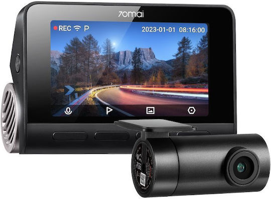 70Mai A810S-2 4K Windshield Car DVR Set with Rear Camera, 3" Display with Adhesive Tape