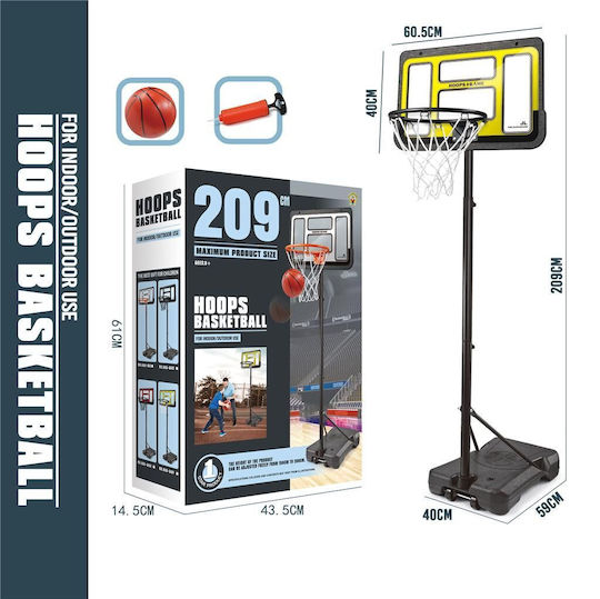 Blue Toys Παιδική Μπασκέτα Εξωτερικού χώρου με Βάση και Μπάλα