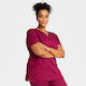 Cherokee Wwe620 Women's Burgundy Medical Blouse