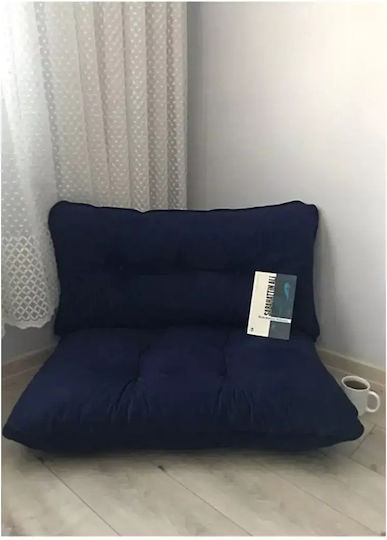 Σετ Μαξιλαριών Δαπέδου Κυψελοειδές Σχέδιοσκούρο Μπλε 70x95cm