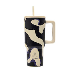 Estia Straw Tumbler XL Save the Aegean 900ml Bold Drift