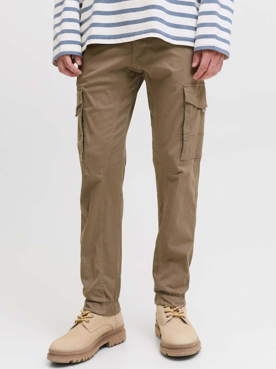Jack & Jones Παντελόνι Cargo Ελαστικό Brindle