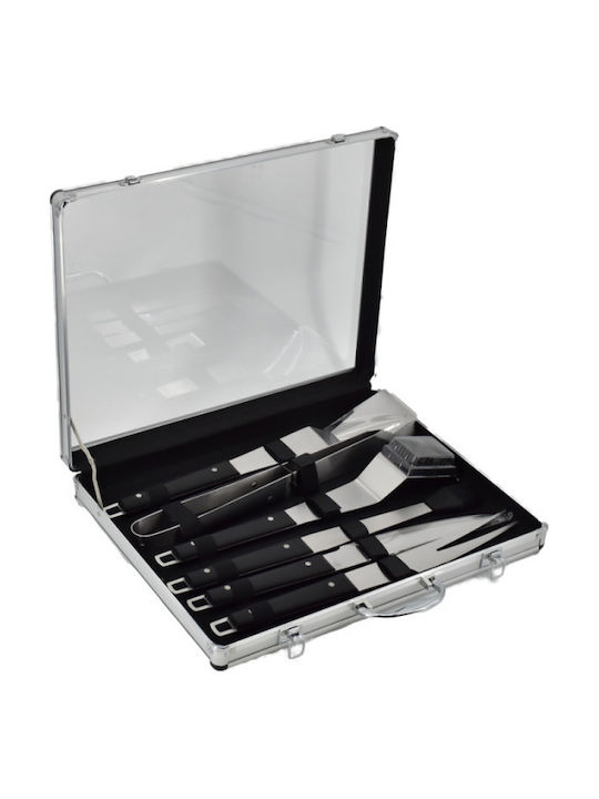 Set 6 Pcs Barbecue Stainless Steel Bakelite Black Bbq-6