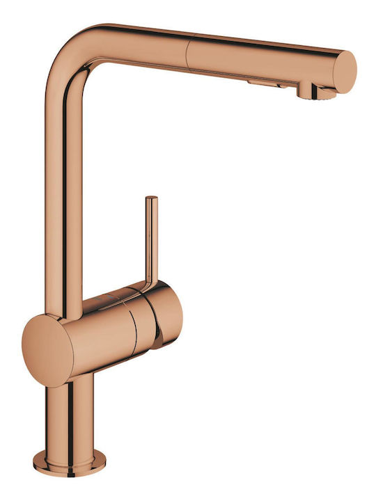 Grohe Μπαταρία Κουζίνας Πάγκου με Αποσπώμενο Ντ...