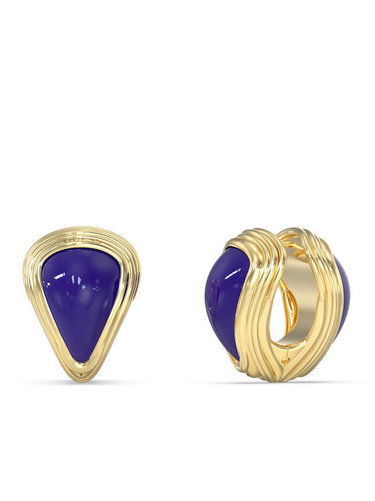 Guess Σκουλαρίκια από Ατσάλι Επιχρυσωμένα Μπλε Guess Σκουλαρίκια από Ατσάλι Επιχρυσωμένα Μπλε