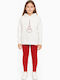 Kids' Set with Leggings Winter 2pcs Ecru/Red