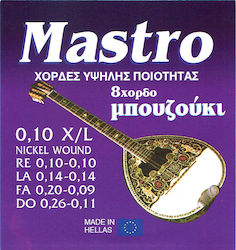 Mastro BZ8-N10 Set Bouzouki Strings 10 - 26 Mastro BZ8-N10 Set Bouzouki Strings 10 - 26