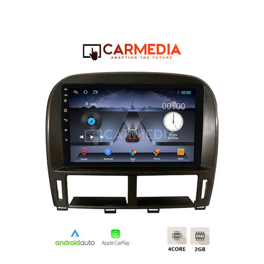 Carmedia Car Audio System for Lexus LS 2000-2006 Bluetooth USB Wi-Fi GPS Apple CarPlay Android Auto with 9-Inch Touch Screen