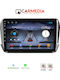 Carmedia Car Audio System for Peugeot 2008 2015 (Bluetooth/USB/WiFi/GPS/Apple-Carplay/Android-Auto) with Touch Screen 10"