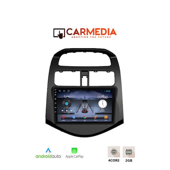 Carmedia Ηχοσύστημα Αυτοκινήτου για Chevrolet Spark 2009-2015 (Bluetooth/USB/WiFi/GPS/Apple-Carplay/Android-Auto) με Οθόνη Αφής 9"