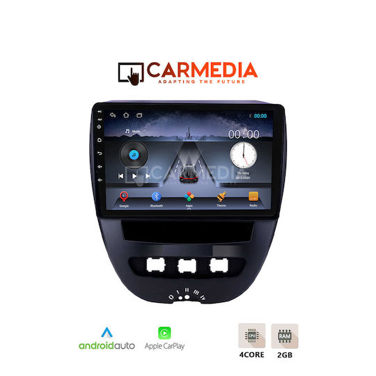 Carmedia Car Audio System for Peugeot 107 Toyota Aygo Citroen C1 2005-2014 (Bluetooth/USB/WiFi/GPS/Apple-Carplay/Android-Auto) with Touch Screen 10"