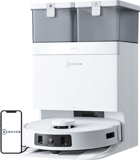 Ecovacs T30C Pro Σκούπα Ρομπότ με Χαρτογράφηση Laser & Απορρόφηση 12800Pa Λευκή