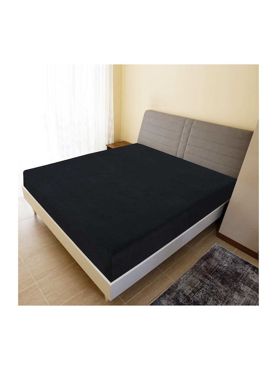 vidaXL Sheet Set with 1 Pillowcase for Single Bed with Elastic 90x200cm. Black 2pcs