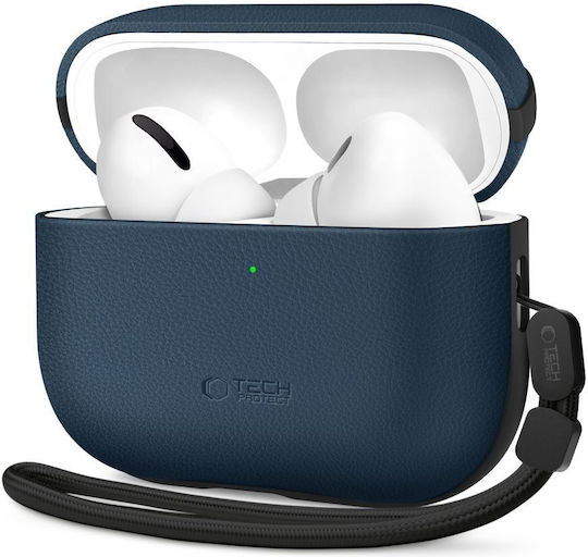 Tech-Protect Naturalfit Case Silicone in Navy Blue color for Apple AirPods Pro 3