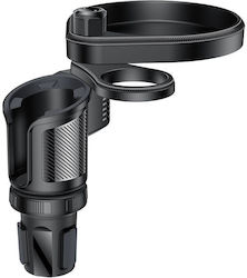 Yesido 3in1 Car Cup Holder C180 Adjustable Rotation Base Storage Expansion Easy Installation Firmly Fixed Black