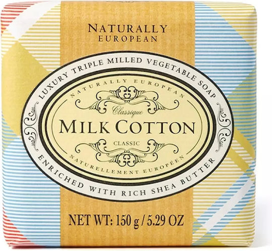 Naturally European Soap Milk Cotton Soap Bar 150gr
