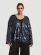 Long Women's Cardigan Blue