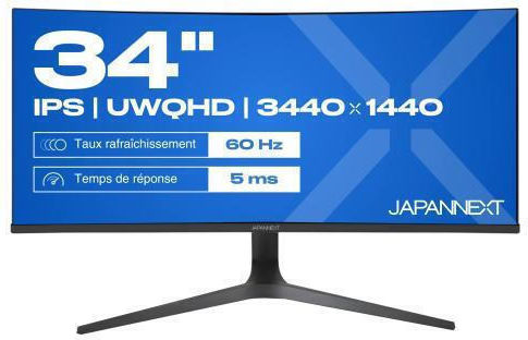 Japannext JN-IPS340UWQHD60C-C65W-HS Ultrawide IPS HDR Curved Monitor 34" QHD 3440x1440