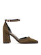 Leather Green Medium Heels
