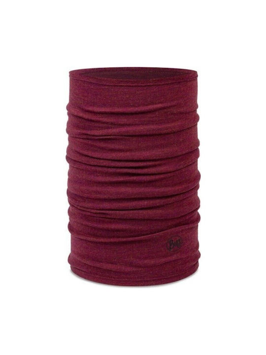 Buff Merino Wool Athletic Neck Warmer Burgundy
