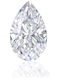 Kreuzanhänger Träne mit Diamant