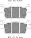 Motorcycle Brake Pads Set Fa719 Organic Artrax119584
