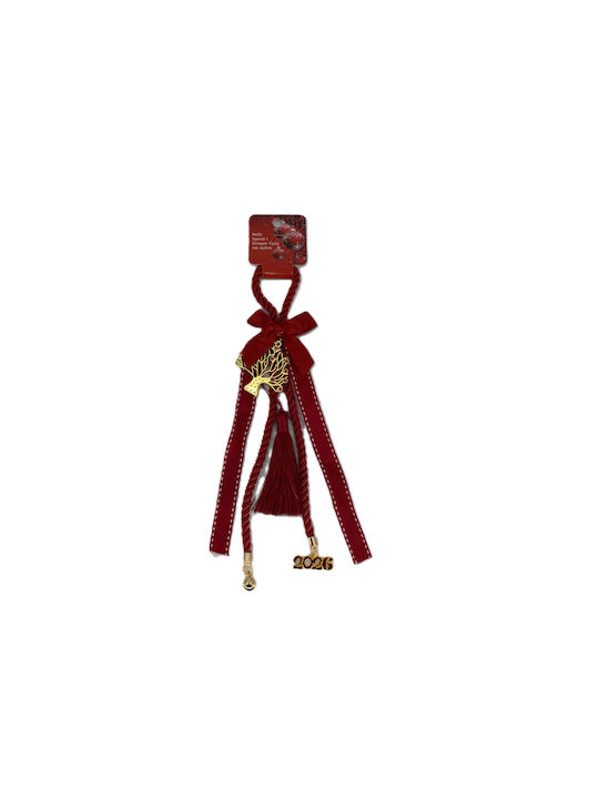 Elegant Hanging Lucky Charm Little Tree Burgundy made of Metal 2026 1pcs