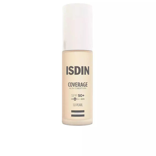 Isdin Coverage Sonnenschutz Gesicht SPF50+ mit Farbe 1.0 Pearl 30gr