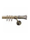 Frans Metallic Curtain Pole E7 Single Diameter 25mm Length 160cm Antique Bronze