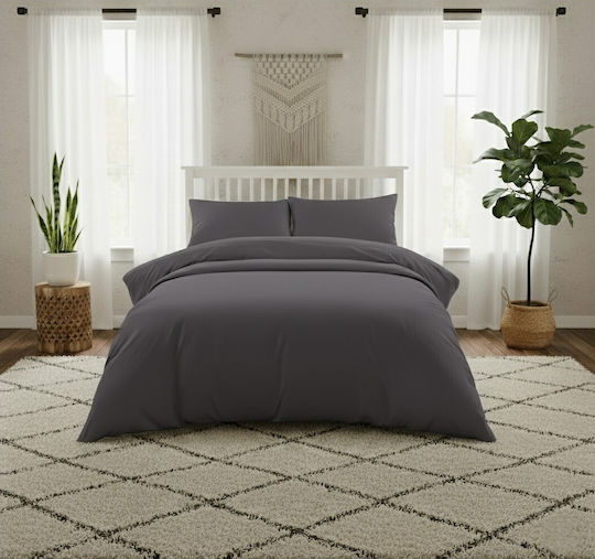 Melinen Set of Pillowcases with Envelope Cover Dark Gray 53x72cm 20005622 Melinen Set of Pillowcases with Envelope Cover Dark Gray 53x72cm 20005622