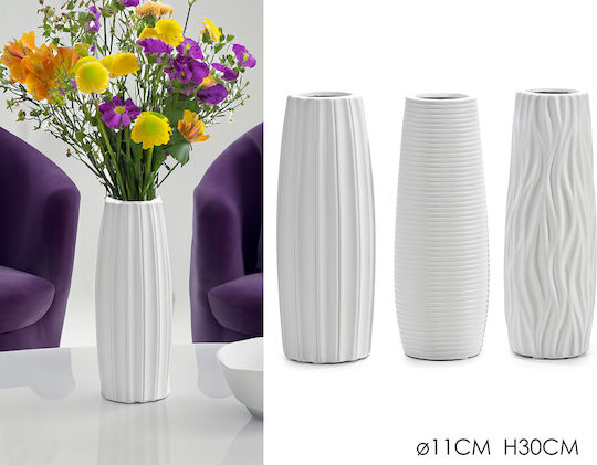 General Trade Vase Keramik Weiß Φ11xΥ30cm