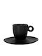 AXA Porcelaine Cup Coffee Porcelain Black 80ml