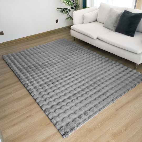 Beauty Home Bubble Art 9664 Set Modern Schlafzimmer-Teppichsets Synthetisch,Polyester/Cotton/Leather Gray 3Stück