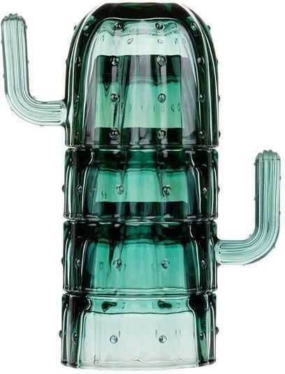 Alpina Σετ Ποτήρια από Γυαλί σε Πράσινο Χρώμα 240ml 4τμχ