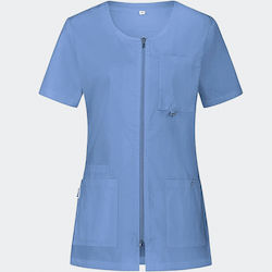 bwell Women's Blue Medical Blouse