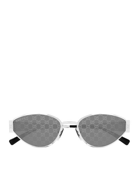 Gucci Unisex Sunglasses with Silver Metal Frame...