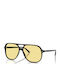 Ray Ban Unisex Sunglasses with Black Plastic Frame and Yellow Lens RB2198 901/R6