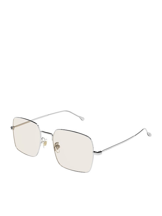 Gucci Unisex Sunglasses with Silver Metal Frame and Transparent Mirror Lens GG1184S 005