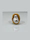 Damen Ring mit Perlen aus Stahl Vergoldet