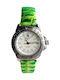 Catamaran Men's Watch Battery with Green Leather Strap