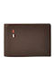 Leather Men's Wallet Classic with RFID Brown