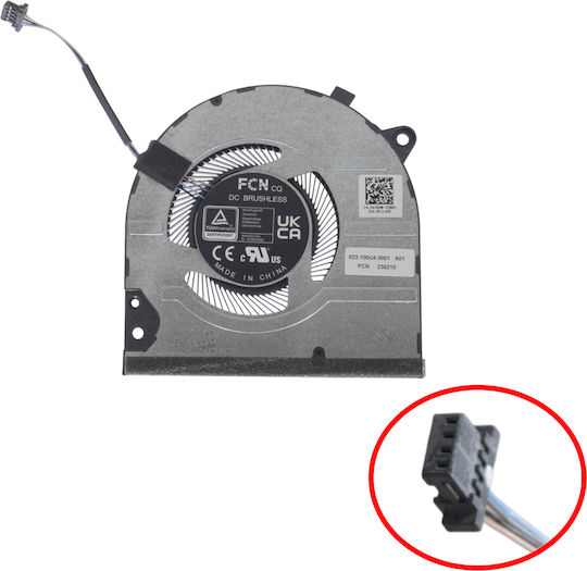 Laptop Fan GPU Cooling Fan Dell Inspiron 14 Plus 7430 7430-cn74410sc 0hv9w8 Hv9w8 023.100u4.0001 Dfs5k12214161h Fq6p 4pin Code 81549